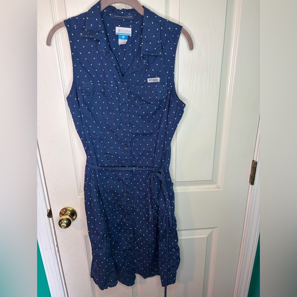 Columbia Women's Blue Polka Dot Dress